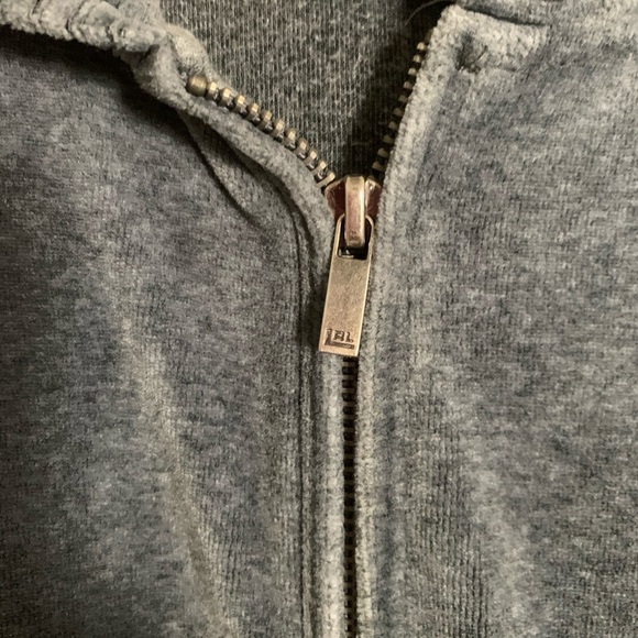 Lauren Ralph Lauren Velour Cotton Dark Gray Zip Up Hoodie Size Petite Small - Picture 4 of 8